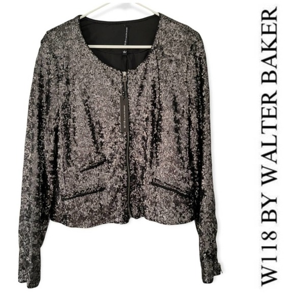 W118 By Walter Baker Lara Sequined Evening Jacket NWT - Picture 1 of 10